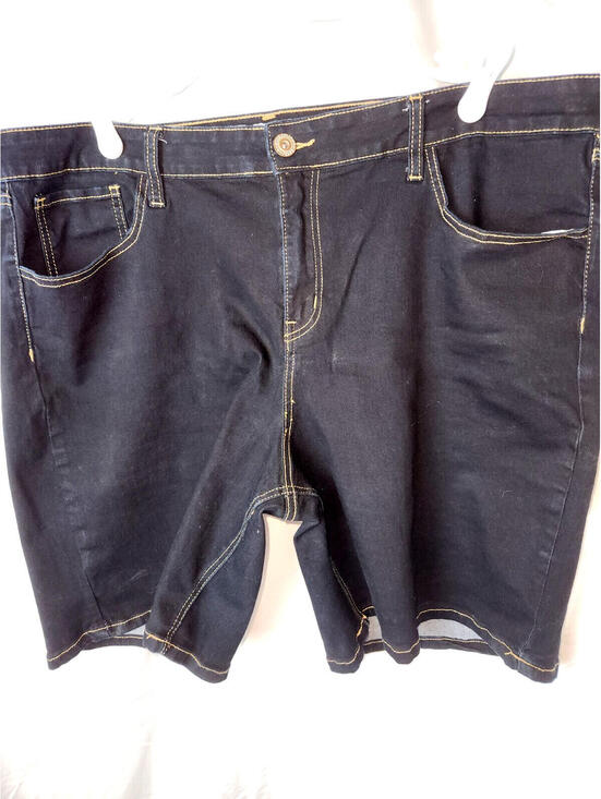 HYDRAULIC Pants - Hydraulic Nolita shorts women 24W mid-rise dark blue stretchy